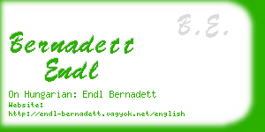 bernadett endl business card
